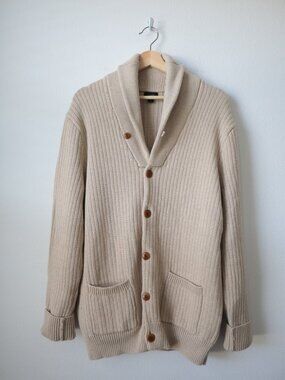 J.Crew Heavyweight Cotton Grandpa Cardigan | L